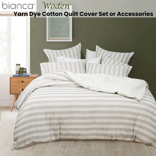 Woden Yarn Dye Cotton Quilt Cover Set by Bianca