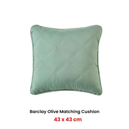 Barclay Olive Coordinate Square Filled Cushion by Bianca