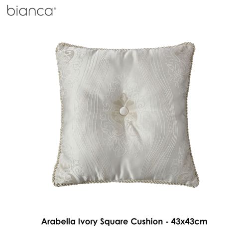 Arabella Ivory Square Cushion by Bianca