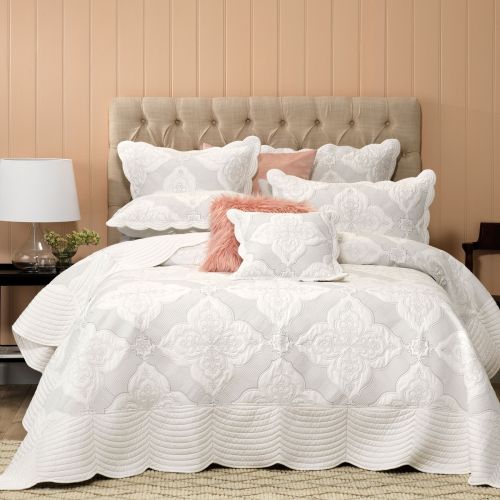 Madison White Bedspread Set by Bianca