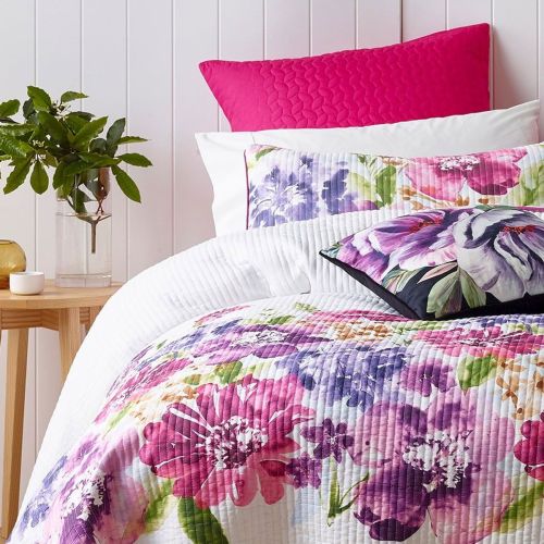 Zoey Multi Print Floral Bedspread Set by Bianca
