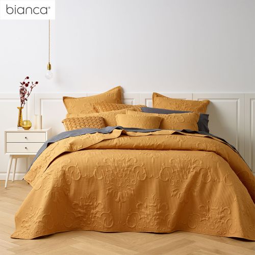 Gatwick Gold Bedspread Set by Bianca