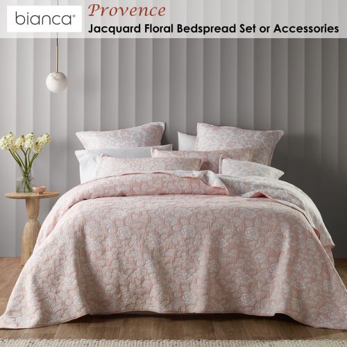 Provence Jacquard Floral Bedspread Set by Bianca
