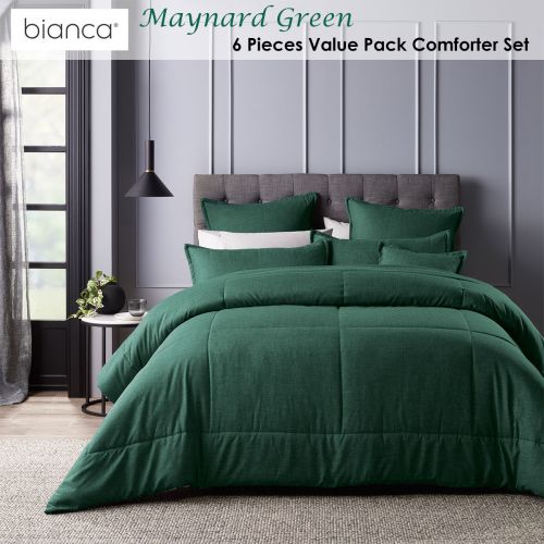 Maynard Green 6 Pcs Comforter Set by Bianca