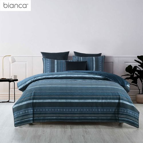 Como Teal Cotton Quilt Cover Set by Bianca