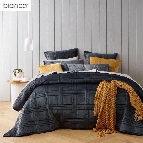 Dayton Charcoal Coverlet Set by Bianca