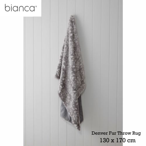 Denver Faux Fur Throw Rug by Bianca
