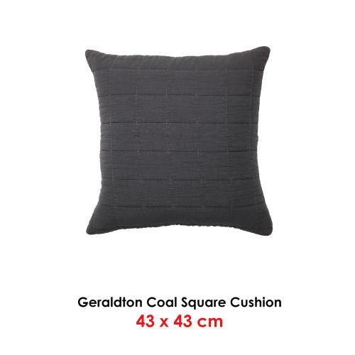 Geraldton Coal Coordinate Square Cushion by Bianca