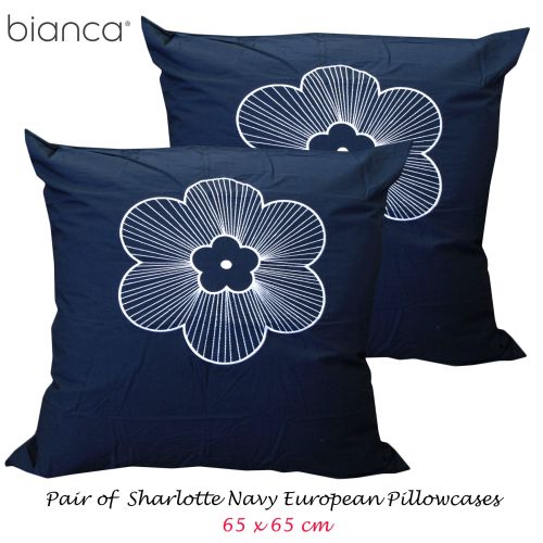 Pair of Quality European Pillowcases by Bianca