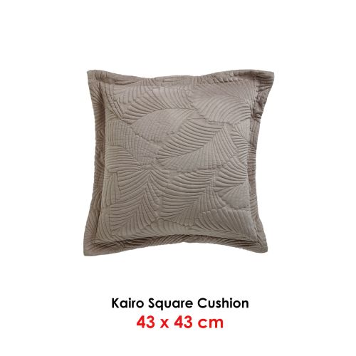 Kairo Taupe Square Filled Cushion by Bianca