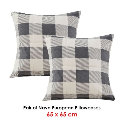 Pair of Naya European Pillowcases by Bianca