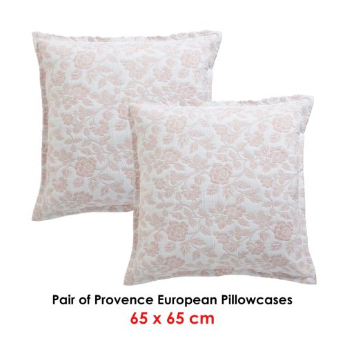 Pair of Provence European Pillowcases by Bianca