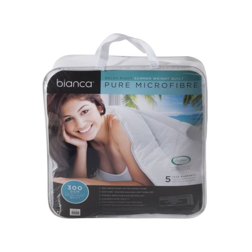 300GSM Relax Right Summer Microfibre Quilt by Bianca