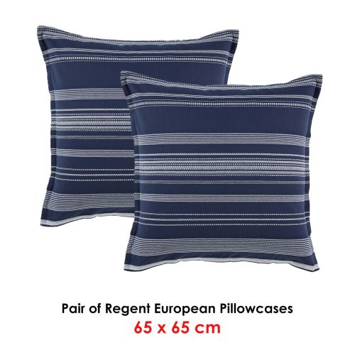Pair of Regent European Pillowcases by Bianca