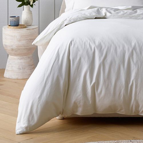 Riviera White Organic Cotton Quilt Cover Set by Bianca