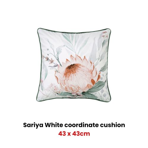 Sariya Square White Velvet Cushion Set by Bianca