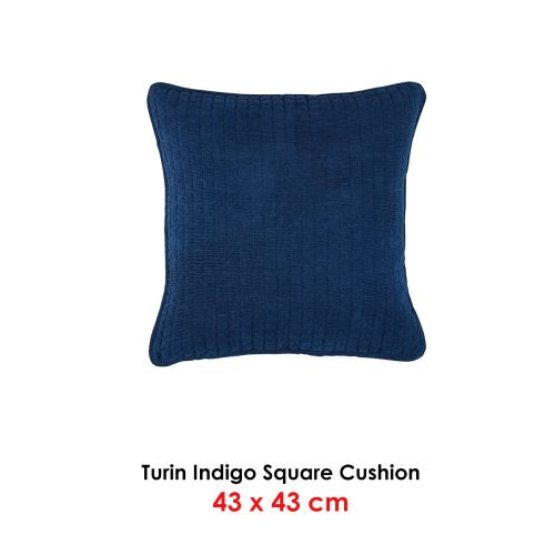 Turin Indigo Coordinate Square Cushion by Bianca