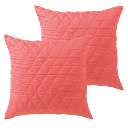Pair of Vivid Coordinate Euro Pillowcases Melon by Bianca
