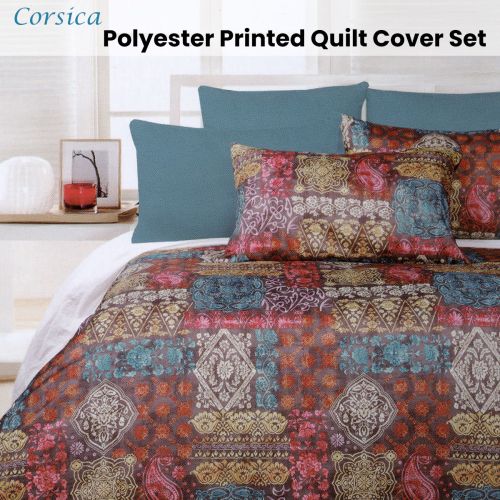 Corsica Quilt Cover Set Double by Big Sleep