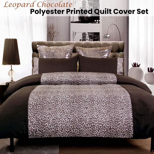 Leopard Chocolate Quilt Cover Set by Big Sleep