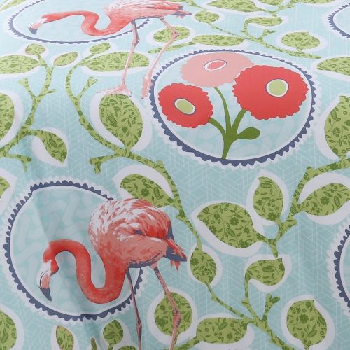 Lila Multi Flamingo Quilt Cover Set by Big Sleep