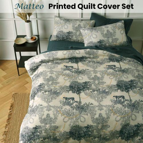 Matteo Printed Quilt Cover Set by Big Sleep