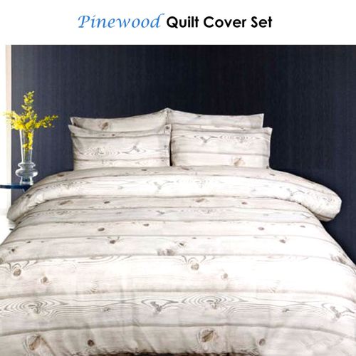Pinewood Quilt Cover Set Single by Big Sleep