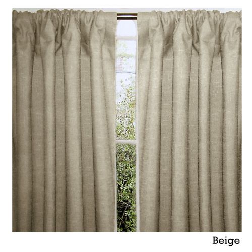 Pair of Block Out Coated Rod Pocket Curtains 120 x 213cm each