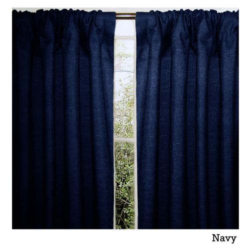 Pair of Block Out Coated Rod Pocket Curtains 120 x 213cm each