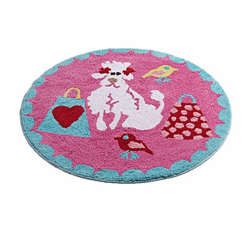 Born To Shop Floor Rug Round by Jiggle & Giggle