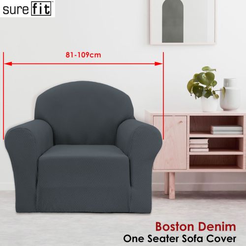 Boston Denim Surefit Stretch Slipcover Couch Cover by Surefit