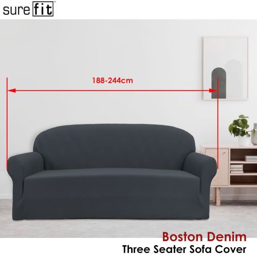 Boston Denim Surefit Stretch Slipcover Couch Cover by Surefit