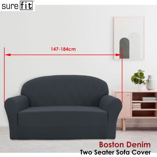 Boston Denim Surefit Stretch Slipcover Couch Cover by Surefit