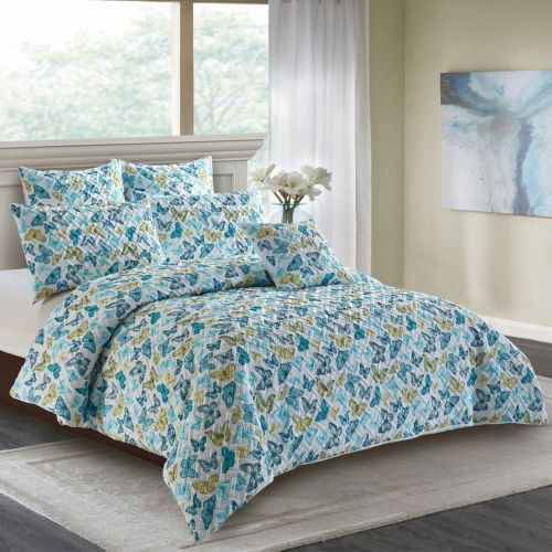 Butterfly Lightly Quilted Quilt Cover Set by Georges Fine Linens