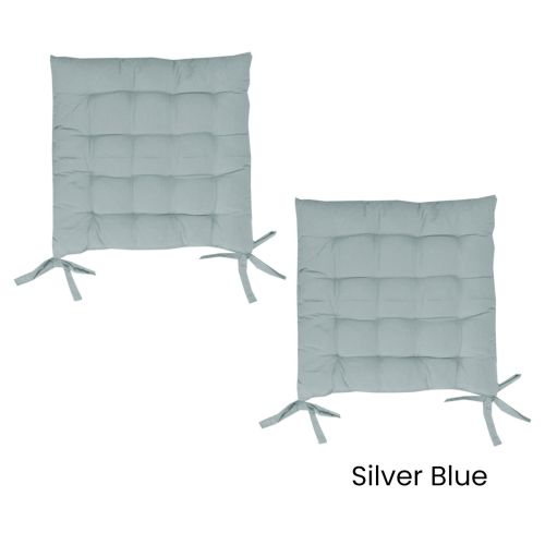 Set of 2 Chair Pads with Ties 40 x 40 cm