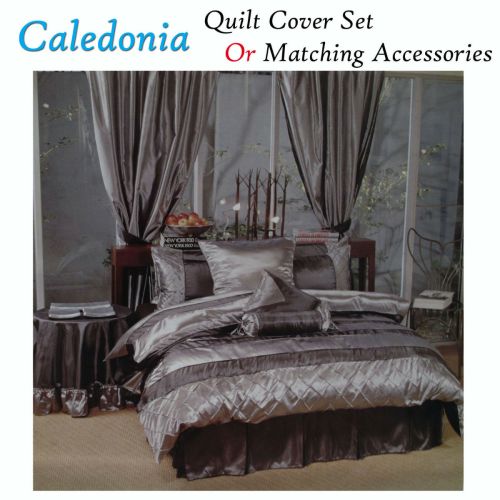 Caledonia Black Silver Quilt Cover Set by Boudoir