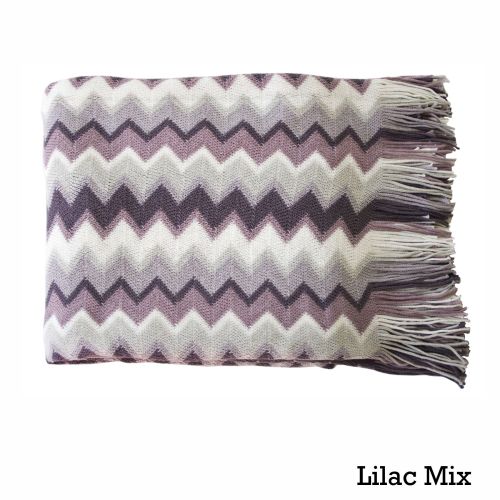 Chevron Knitted Throw 127 x 152 cm by IDC Homewares