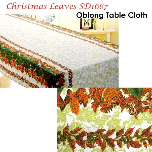 Christmas Leaves Rectangular Table Cloth SD1667