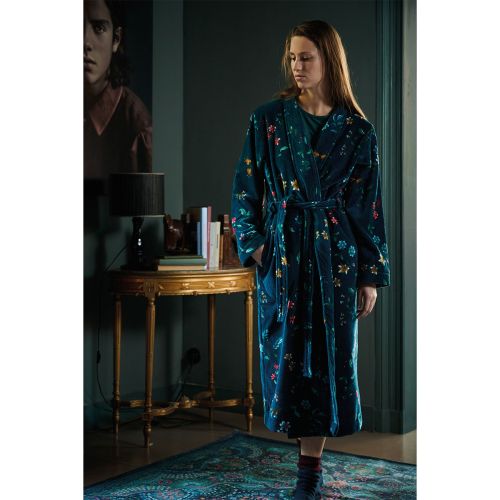 Les Fleurs Dark Blue Bathrobe by PIP Studio