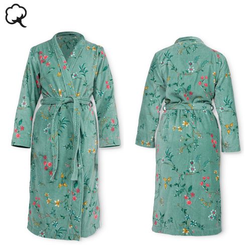 Les Fleurs Green Bathrobe by PIP Studio