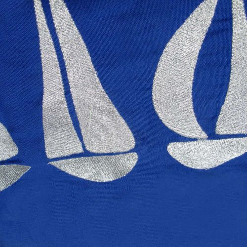 Sail Boats Cotton Embroidered European Pillowcase 65 x 65 cm