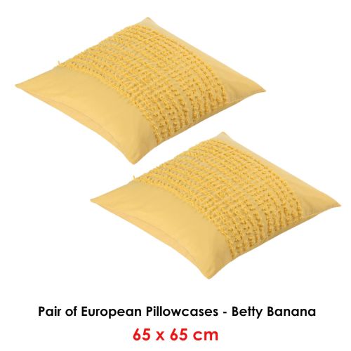 Betty Banana Pair of European Pillowcases by Accessorize