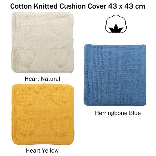 Cotton Knitted Cushion Cover 43 x 43 cm