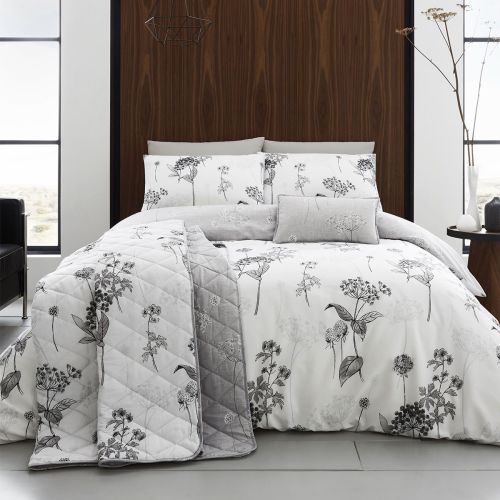 Coverley Grey Cotton Rich Quilt Cover Set, Cool Super King Size Bedspreads Australia