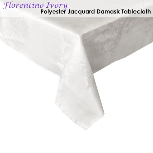 Florentino Ivory Jacquard Damask Tablecloth