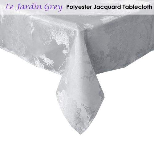 Le Jardin Grey Jacquard Tablecloth