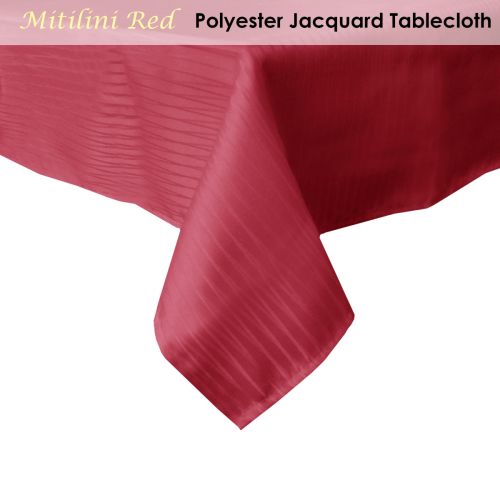 Mitilini Red Jacquard Tablecloth