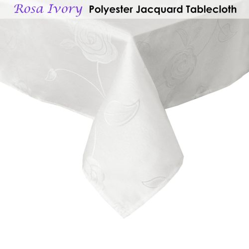 Rosa Ivory Jacquard Tablecloth
