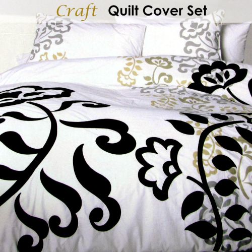 Craft White Quilt Cover Set Single by Accessorize