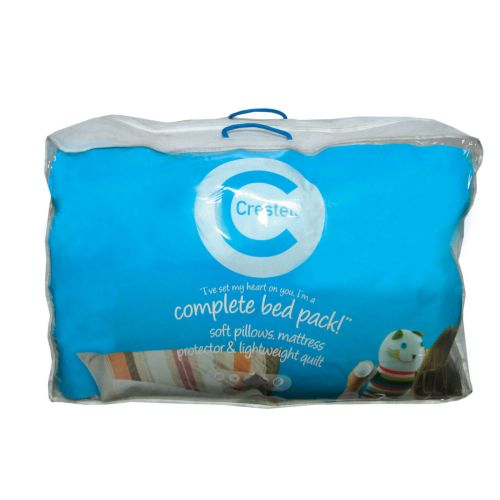 Crestell Soft Complete Bed Pack Queen Pillows + Mattress Protector + Quilt